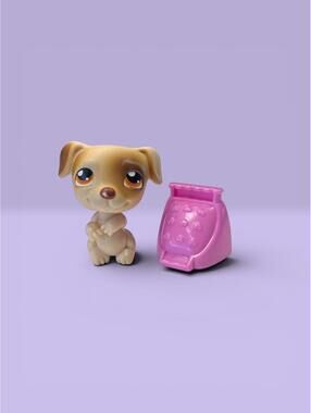 Littlest Pet Shop Jack Russell Terrier #109 and Cash Register LPS